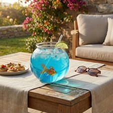 Fish Bowl 3D Goldfish in a Glass Extra Large 1L Balloon Cocktail Party Drinking