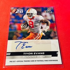 Tiyon Evans .. ROOKIE AUTO .. Tennessee Volunteers .. 2022 Pro Set Card PSA-TE1