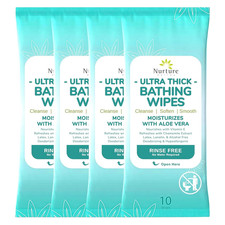 Nurture XL Ultra Thick Body Wipes for Adults W/Aloe  40 Extra Large Disposable