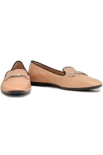 TOD’S Ballerina Flat Shoes, Beige Double T- Size EU 37. BNIB