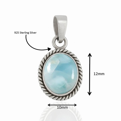 Birthstone Pendant 10x12 mm Oval Gemstone Jewelry, Silver Handmade Gift for Her - Picture 33 of 54
