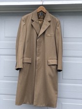 Henry Poole Savle Row London pure cashmere brown coat Size M