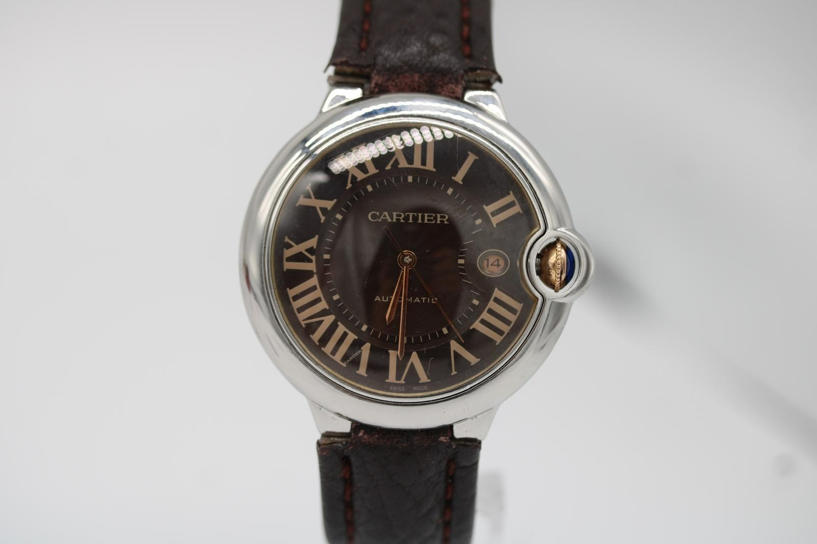 Cartier Ballon Bleu Silver Men's Watch - 3001