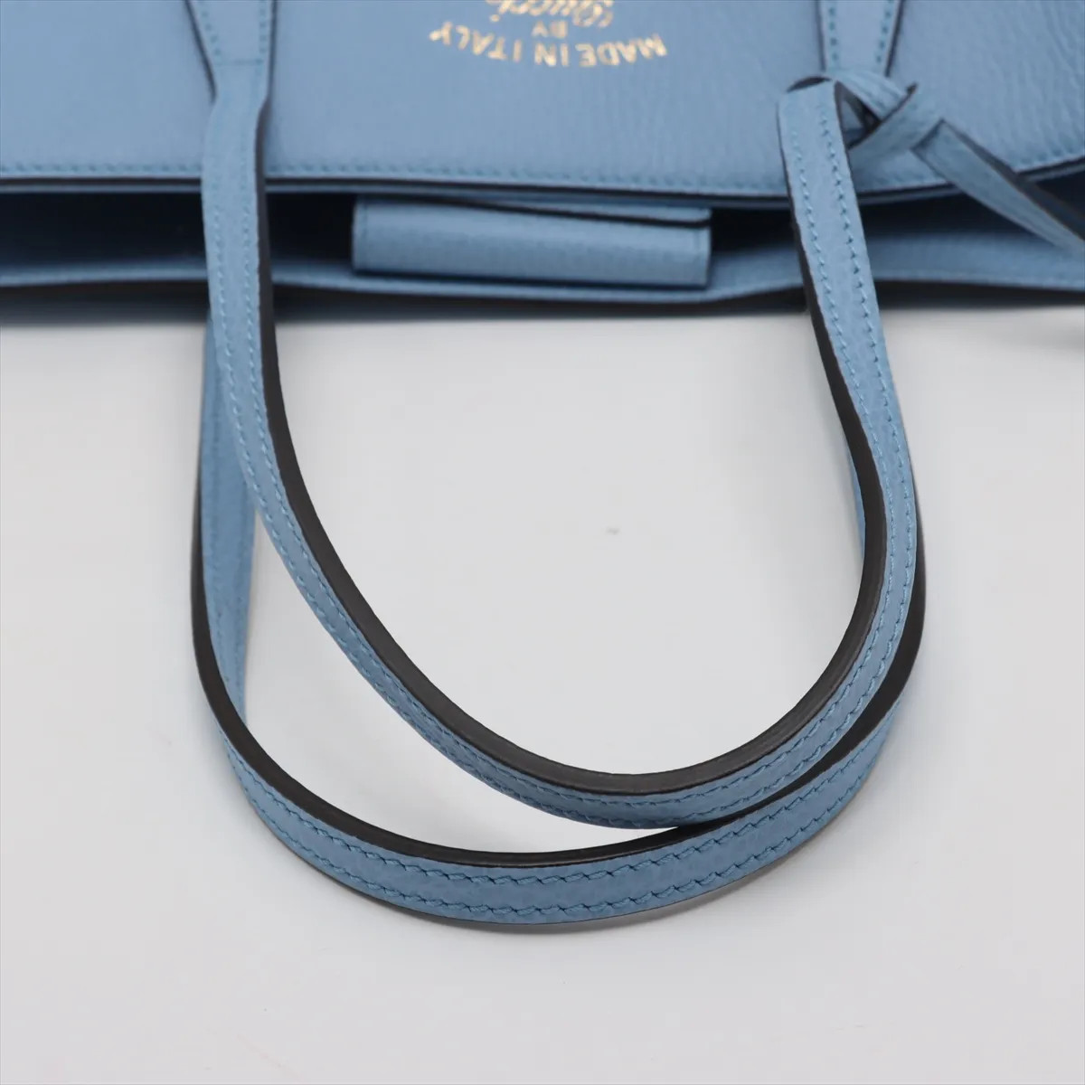 Gucci Swing Leather Tote bag Blue - # image 5