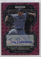 2022 Panini Prizm Draft Picks Neon Pink Velocity Trey Dombroski III Auto 15t1