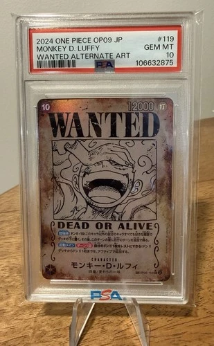 PSA 10 Monkey D Luffy OP05-119 SEC Wanted Emperors in the New World ONE PIECE