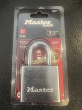 NEW Master Lock 532DPF Padlock W/ Chrome Plated Body Ball Bearing Locking 5 Pin