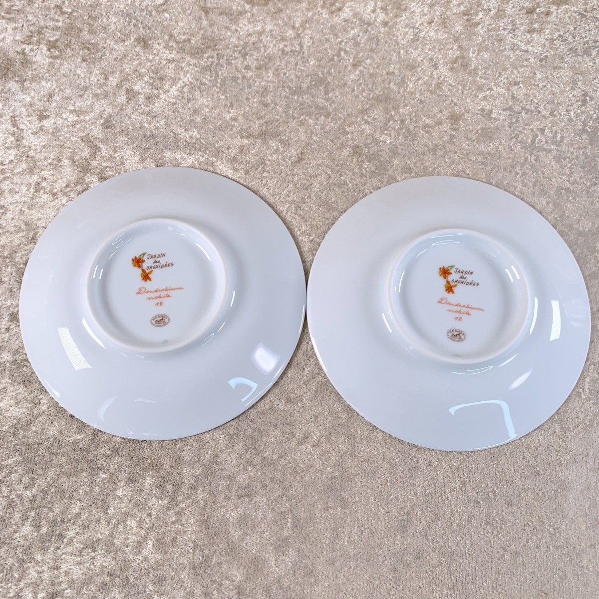 Hermes Jardin Des Orchidees No18 Tea Cup Saucer Porcelain