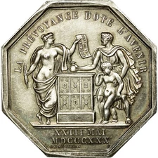 [#71393] France, Token, Insurance, 1830, AU, Silver, Gailhouste:543