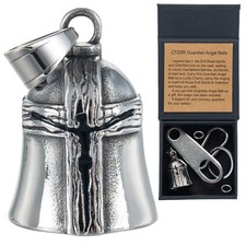 Motorcycle Bell Guardian Angel Charm - Weather-resistant Good Luck Gremlin Be...