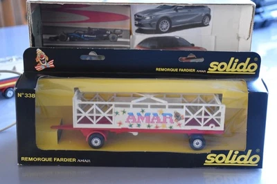 Jouet Ancien camion Saviem + remorque Titan Solido démontable