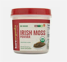 Bare Organics Organic Irish Moss Powder 8 Oz EXP. 8/2026