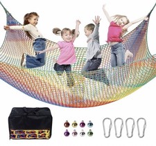 Climbing Net for Kids - 9.9FT x 9.9FT Double Layers Heavy Duty Playground Saf...