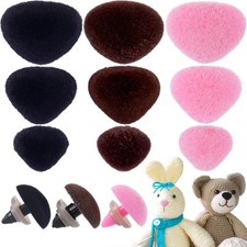 CustomyLife 36pcs Safety Noses for Amigurumi, 3 Sizes Black  Pink  Brown