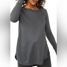 We the Free Free People Thermal Long Sleeve Sweater Top New Small Grey
