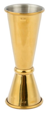 BarFly Japanese Style Jigger Shot Mixer Measure Cup Gold Plated M37002GD #3644