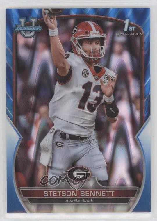 2022 Bowman U Chrome Blue RayWave Refractor 194/199 Stetson Bennett IV #39 0sq6