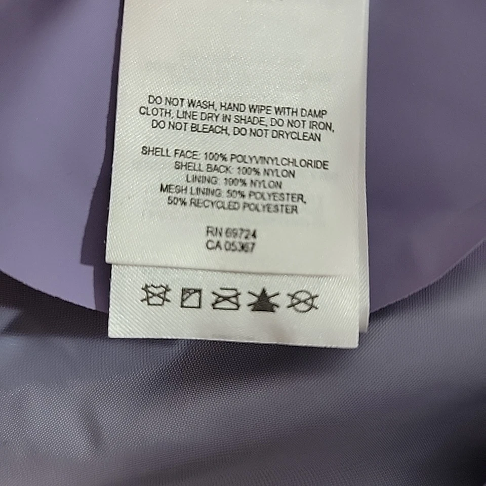 Columbia Rain Jacket And Pants Suit Set 2 Piece Women's M Purple Hooded PVC - Image 4 of 4