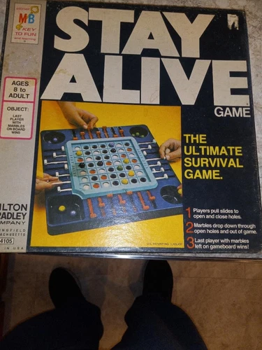 Milton Bradley 1971 Vintage 'Stay Alive' Board Game Complete Set!! good cond.