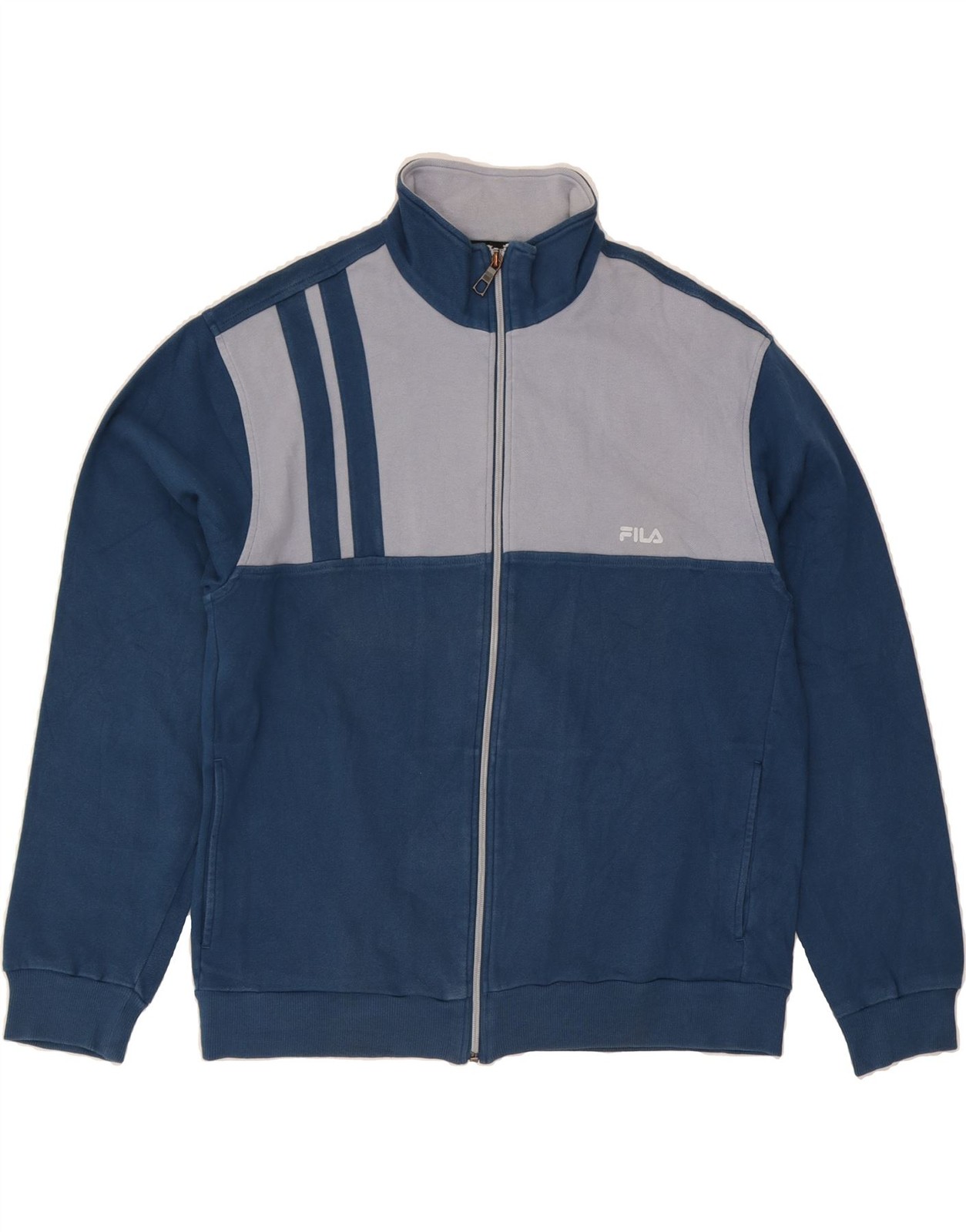 FILA tuta uomo top giacca grande blu navy colorblock cotone BI10