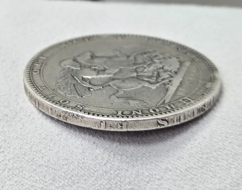 1818 Solid 0.925 Silver Antique Crown Coin Vintage Over 200 Years Old Royal Mint - Picture 3 of 3