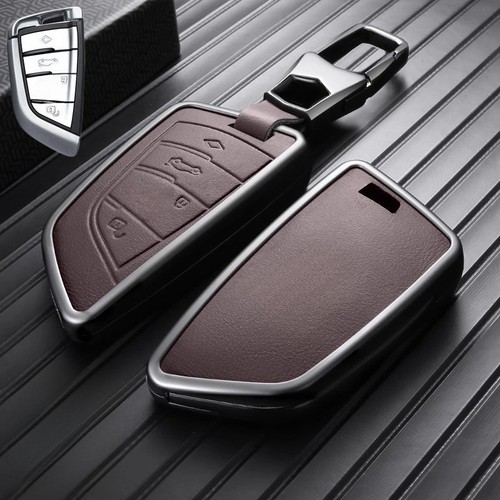 Zinc Alloy Leather Car Key Fob Case Cover For BMW 6 7 F15 X2 X3 X4 X5 X5M X6 X7 - Picture 10 of 20
