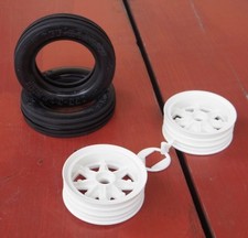 Tamiya Grasshopper II Front Tire & Wheel Set 1/10 RC Car Parts New OOC