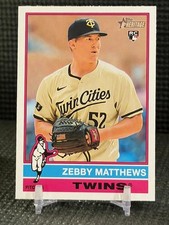 2025 Topps Heritage - #309 RC Zebby Matthews Minnesota Twins