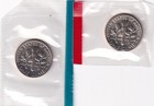 1980 P & D Roosevelt Dimes 10c 2Coins Set Mint in Cello #2053 — photo 5