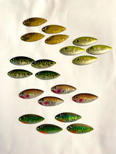 20 ct. (4ea.) of 5 Fish Pattern, #4 Willow Blades. Lure Parts. Realistic Eyes.