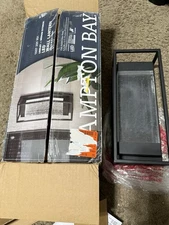 Lindley 12.38 in.Modern 1-Light Matte Black Hardwired LED Outdoor Wall Lantern