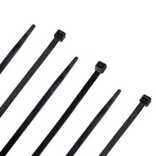 NavePoint 20 Inch Nylon Black Cable Ties 50 Lbs 100 Pack