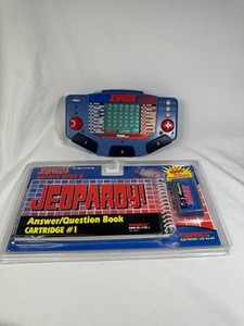 Vintage Tiger Jeopardy Handheld Electronic Game With Cartridges & Books