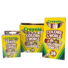 Colors of the World Markers Crayons Colored Pencils by Crayola art supplies NEW