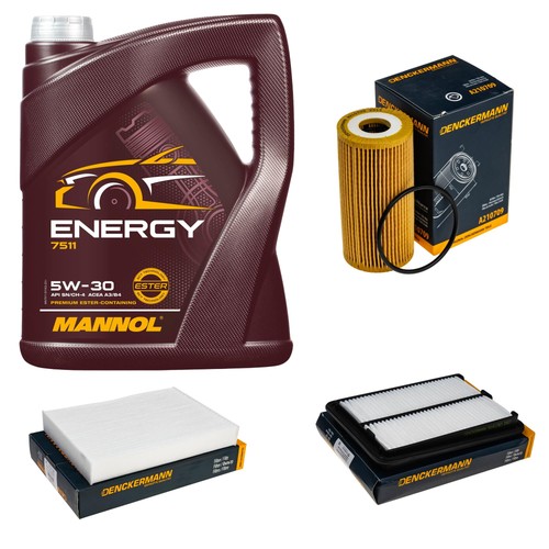 Kit De Inspección Mannol/Denckermann 5W-30 5L Para Toyota Yaris Hybrid 1.5 - Incluye Filtros