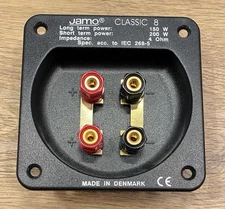Jamo Classic 8 Speaker Terminal Cup Binding Post Banana Jacks W/ Jumper Plates