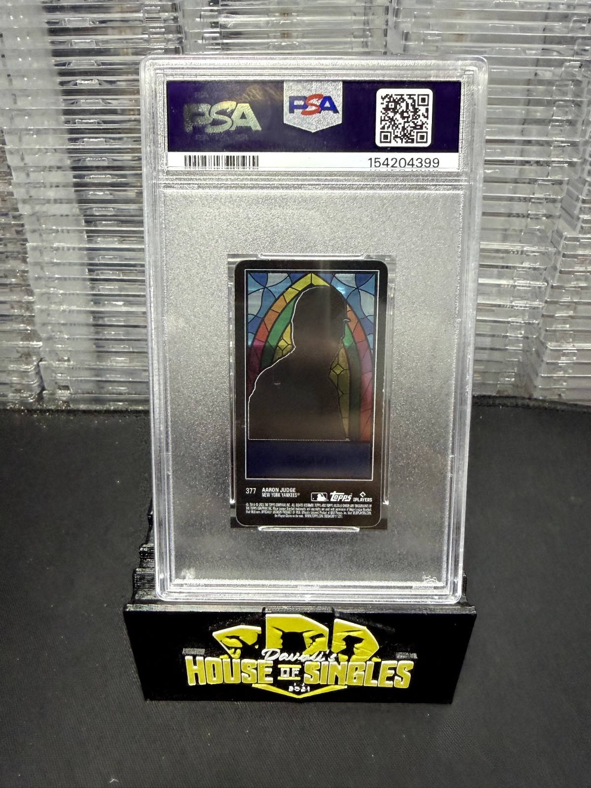 AARON JUDGE Stained Glass PSA 9 2025 Topps Allen & Ginter #377 Mini SP Case Hit view 2