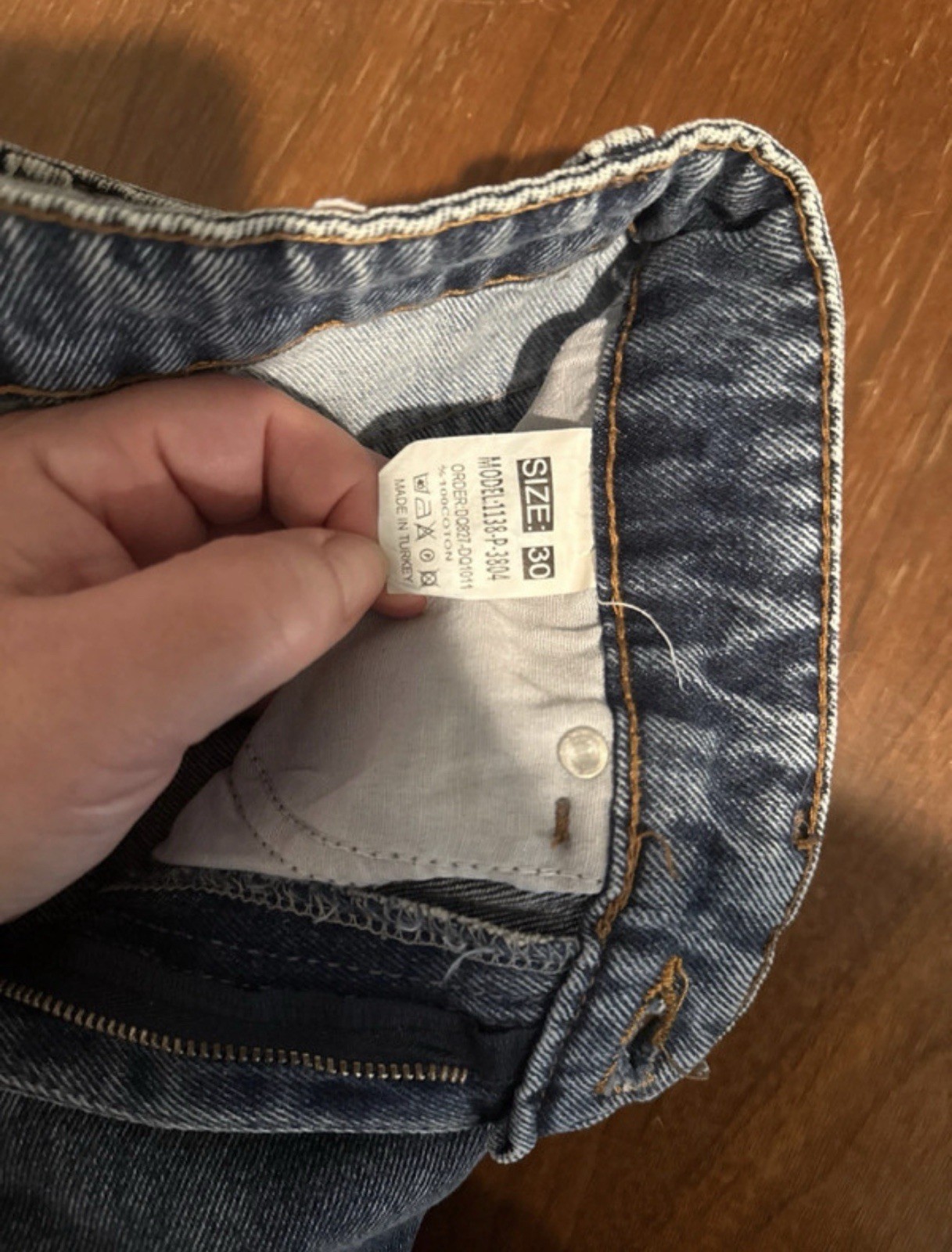 TSDHOOP Denim Collection Patchwork Straight Jeans… - image 3