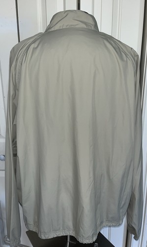 Golf Tech Quarter Zip removable sleeves beige Windbreaker XXL 2 Pocket - Picture 2 of 8
