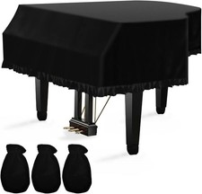 TINDTOP Grand Piano Cover, Velvet Dustproof Baby Piano Cover Washable Soft Borde