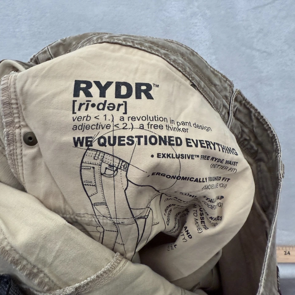 Calça Kuhl Rydr masculina 34x32 bege vintage corante pátina caminhadas ao ar livre - Imagem 3 de 4