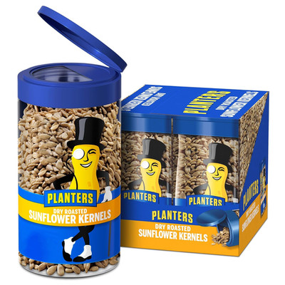 Planters Pop & Pour Sunflower Seeds, Dry Roasted, 5.85 oz Jar, 4 Count
