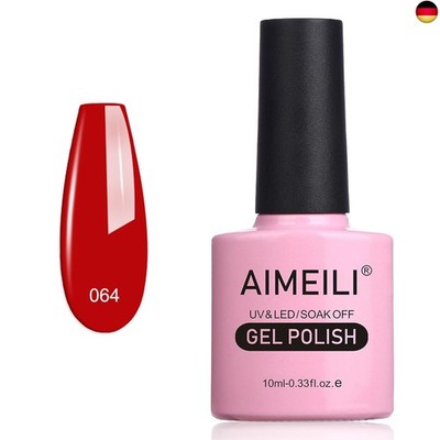 AIMEILI UV LED Gellack ablösbarer Gel Nagellack rot Gel Polish - Pillar Box Red 