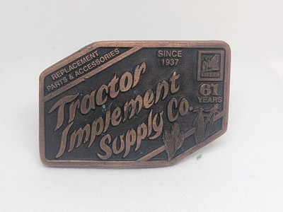 Tractor Implement Supply Co. Iowa 1998 Vintage Belt Buckle Collector Metal