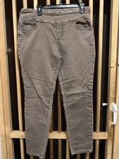 Jag Jeans Pants Womens 14 Brown High Rise Skinny Pull On Stretch Western Glove