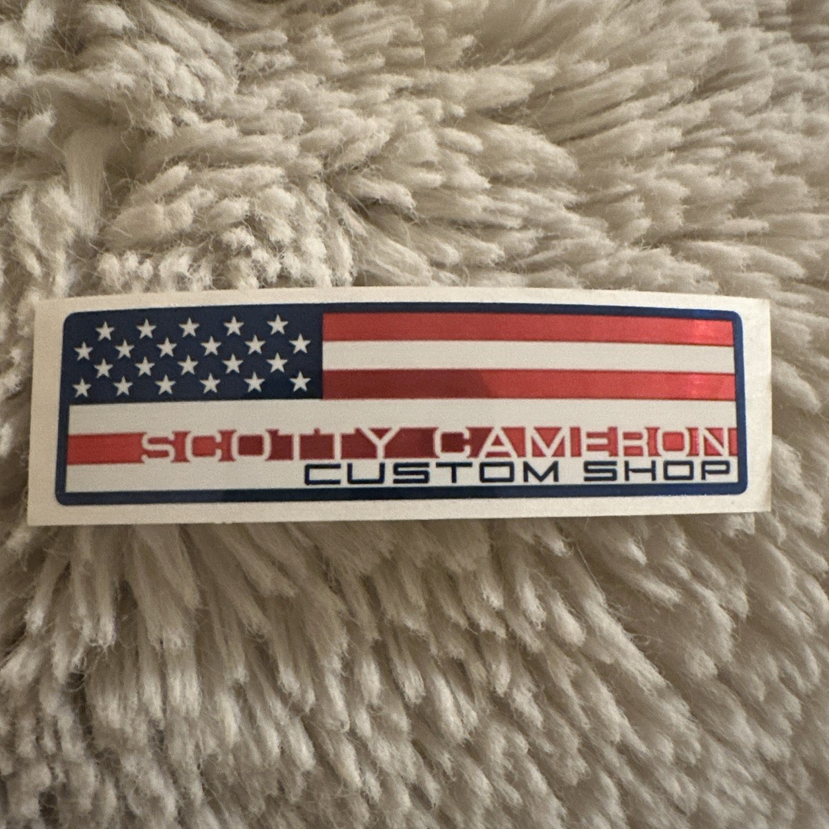 Autocollant Scotty Cameron Custom Shop - Bandeau Arbre Drapeau Américain