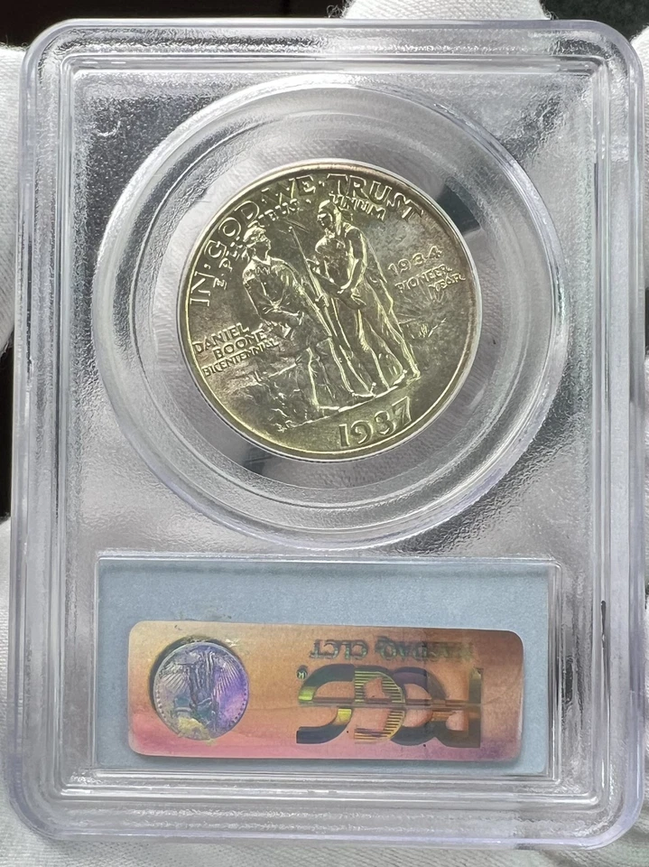 1937 Boone Classic Commemorative 50C Half Dollar PCGS MS65 Silver Coin - Image 3 of 4