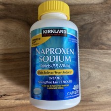 Kirkland Signature Naproxen Sodium 220 mg 400 Caplets Compare to Aleve EXP 12/25