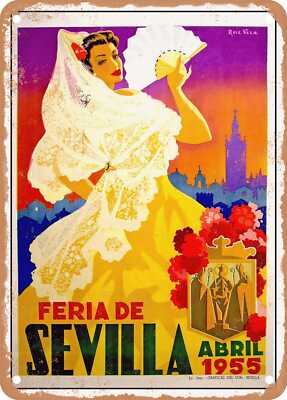 METAL SIGN - 1955 Feria de Sevilla 2 Vintage Ad