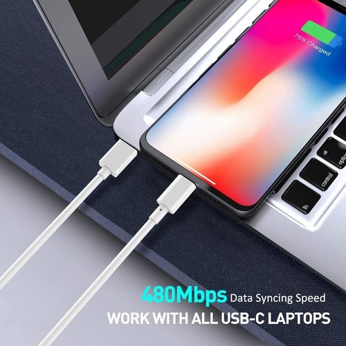USB C to 8Pin Cable For iPhone 14 13 12 11 Pro 8 7 Quick 8Pin USB C Charger Cord - Picture 2 of 10